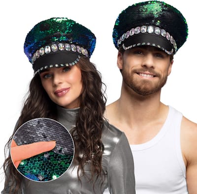 Boland - Pet Sandy candy zwart/blauw Blauw - 59 - Volwassenen - Unisex - Glitter and Glamour