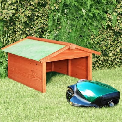 Grasmaaier Garage - Houten Schuur - Tuinmachine Bescherming - Massief Dennenhout - 72 x 87 x 50 cm