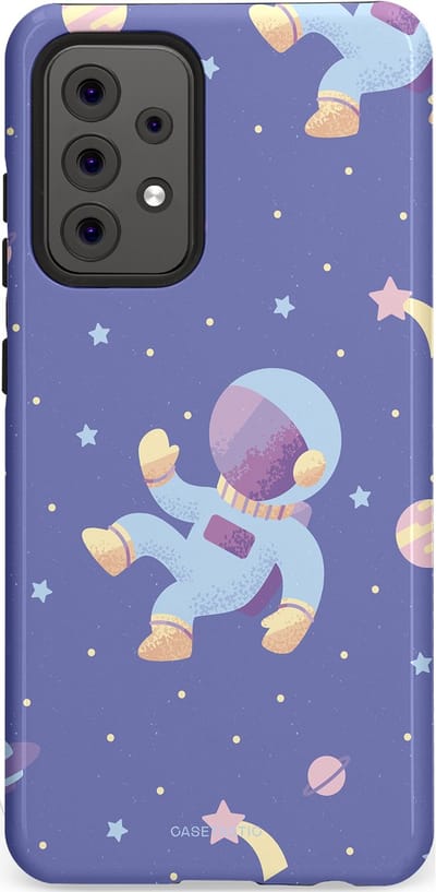 Casetastic Hoesje Geschikt voor Samsung A52 (4G/5G/s) - Stijlvolle Beschermende Duo-layer Case - Vliegen in de ruimte
