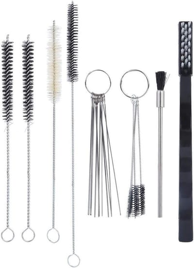 19-delige schoonmaakset voor handgereedschap en airbrush onderdelen - draagbare accessoires voor spuitgereedschap en onderhoud