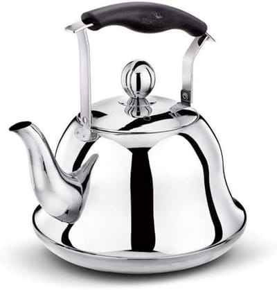 Waterkoker Roestvrijstaal - Theepot Inductie - Water Koken - Luid Fluitje - 4L Capaciteit - Goud