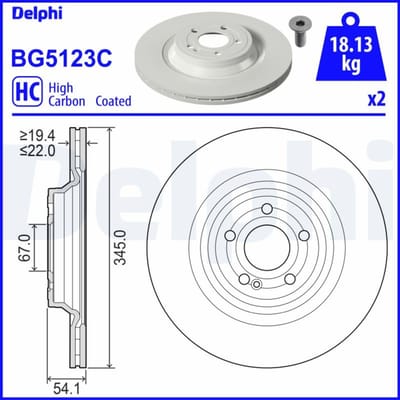 Remschijf DELPHI BG5123C
