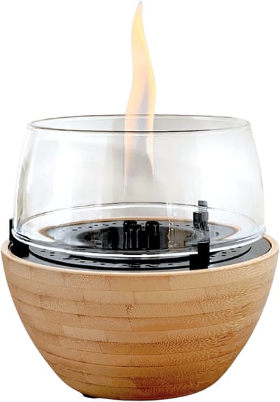 Tenderflame Tulip 14 Tafelhaard - Natural Bamboo - Tenderfuel - Bio-Ethanol Alternatief - Rookvrij, veilig, schoon en geurarm