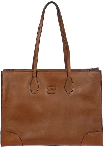 BRIC'S Leren business tas met laptopvak Volterra Opera Bag Tobacco bruine