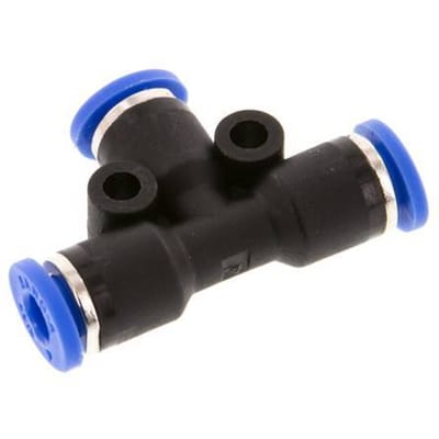 4mm T-koppeling PA 66 Insteekfitting NBR [2 Stuks]