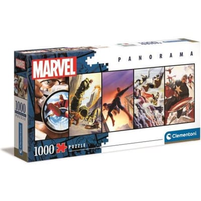 Clementoni Volwassen Puzzel, Marvel 80-1000 Stukjes - Panorama Puzzle, 10+ jaar, 39611,veelkleurig