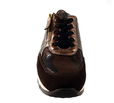 DL Sport sneaker met uitneembaar voetbed 6725.02 BRUIN/COMBI