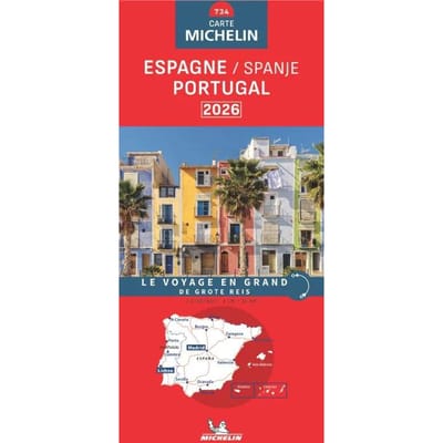 Michelin Wegenkaart 734 Spanje Portugal 2026 - Nationale Kaarten Michelin