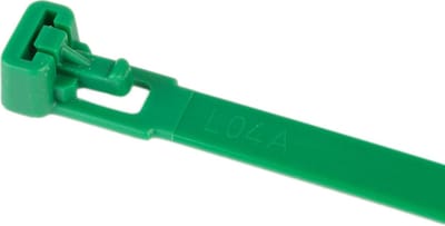 Kortpack - Hersluitbare Kabelbinders/Tyraps - 200mm lang x 7.6mm breed - Groen - 100 stuks - Treksterkte: 22,2KG - Bundeldiameter: 50mm - Bundelbandjes - (099.0487)