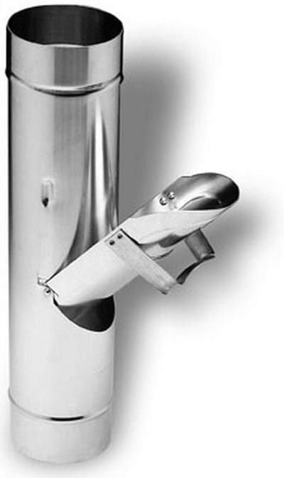 Regenbuisklep - Afvoer bescherming - Dakgoot onderhoud - Zonder zeef - 76 mm diameter - Titanium