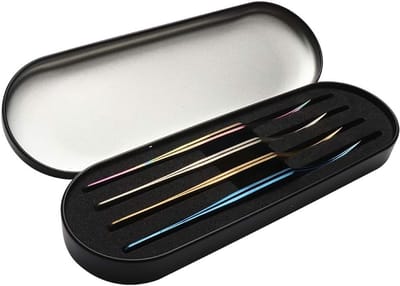 Opbergkoffer Pincetten - Organizer Doos - Wimper Verlenging - Speciaal Sleufontwerp - 17.5 x 6 cm - Zwart