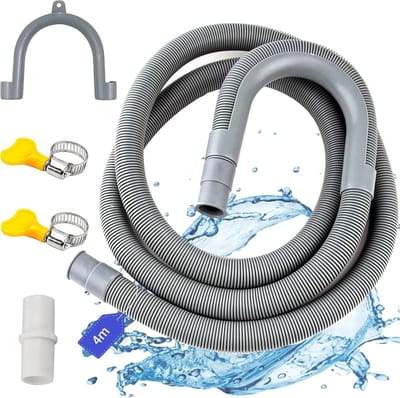 Universele Afvoerslang voor Wasmachine of Vaatwasser - Diverse Lengtes Inclusief Klemmen en Houder