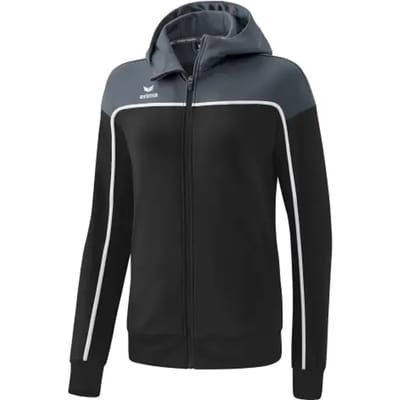 Erima Change Trainingsjack Met Capuchon Dames - Wit / Slate Grey / Zwart | Maat: 38