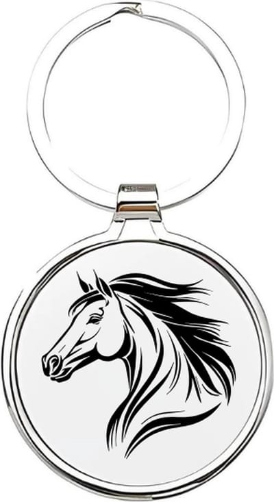 Akyol - paarden Sleutelhanger - Paarden - paardenliefhebbers - paard - pony - huisdieren - ruiters - hengst - merrie - manege - springruiter - hoefdier - karrenpaard - hobbelpaard - kinderboerderij - boerderijdieren - paardenmeisjes - 4 x 7,5 CM