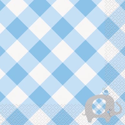 Servetten Floral Elephant Blauw (16 stuks)