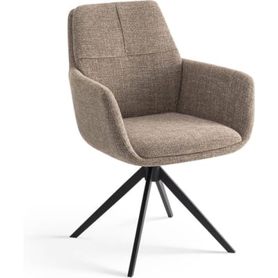 Furnihaus Draaibare Eetkamerstoel Milou met armleuning Taupe