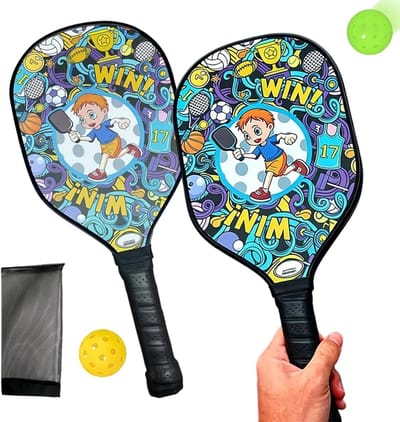Paddle Racketball-set - Padel Rackets - Reflexen Trainen - Antislip Handgreep - 40 x 20 x 2 cm - Niet gespecificeerd