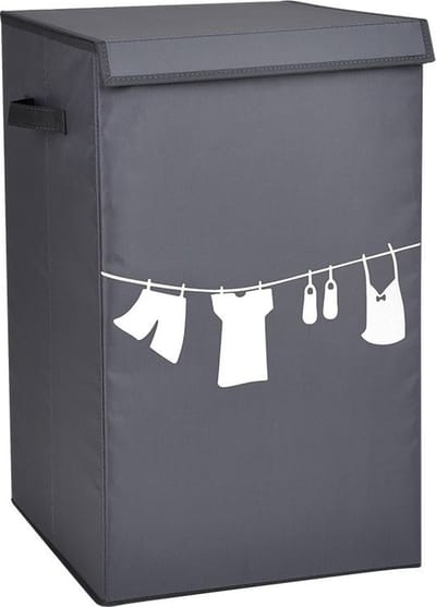 CALICOSY - Opvouwbare wasmand met deksel en twee handvatten 58x35x35cm