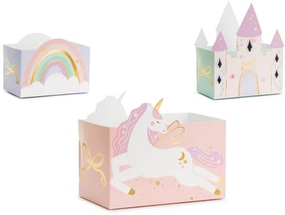 6 snackdoosjes Unicorn Cuty 12 x 7,5cm