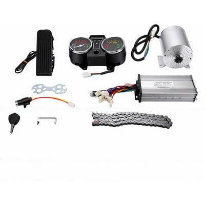 Elektrische Borstelloze DC Motor Kit 48V 2000W Elektrische Borstelloze Motor met Controller Code Tabel Pedaal Ketting voor Go Karts