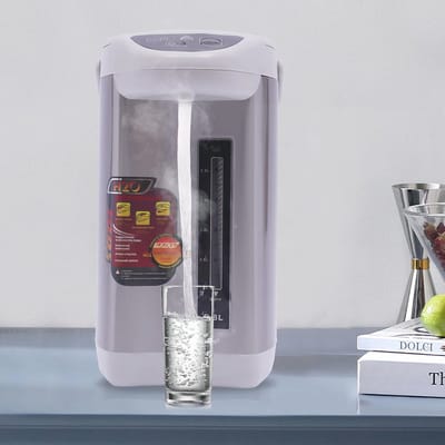4L Roestvrijstalen Elektrische Waterkoker met Warmhoudfunctie - Thermopot voor Thuis, Kantoor, en School - Grijs