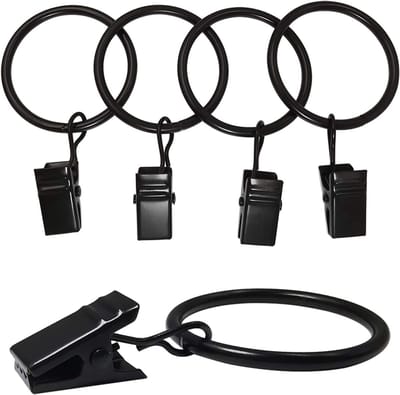 Gordijnringen Clips - 20 stuks 3.5x3.2 cm