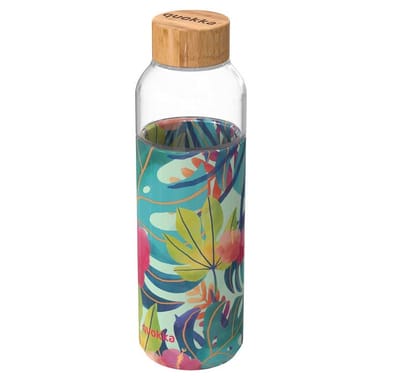 Quokka Drinkfles Flow Tropical Glas 660 Ml Blauwgroen