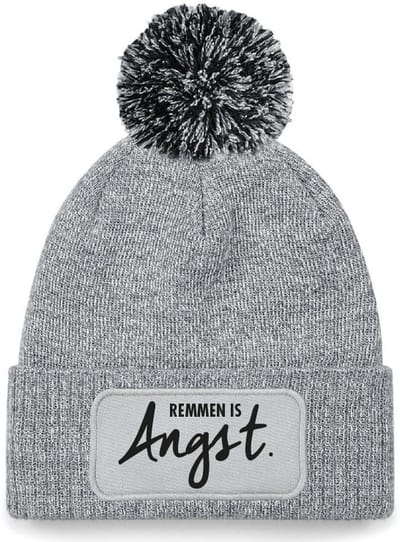 Remmen is Angst wintermuts grijs met pompoen | zwart - soBAD. | Wintersport | Après ski outfit Warme Muts voor Volwassenen | Heren en Dames Beanie
