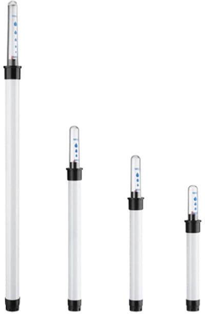 Waterpeilmeters voor Bloempotten - 4 stuks - Waterindicator - Vochtigheidsindicator voor Planten - Waterherinnering - Geschikt voor Hydrocultuurplanten, Kleikorrels - 15–36 cm - Wit