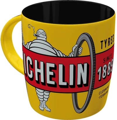 Koffie Mok / Beker - Michelin - Tyres Bibendum Yellow