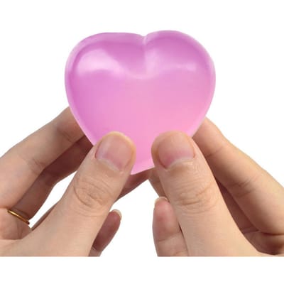Joli jouet à presser Cœur qui change de couleur Anti-stress Balle anti-stress Rebond lent Soulage le stress Jouets Fidget pour Enfants Filles et Adultes Cadeau