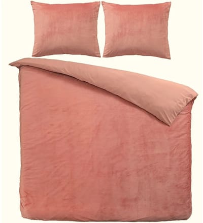 Zavelo Dekbedovertrek Velvet Comfort Oud-Roze-1-persoons (140 x 200/220 cm)