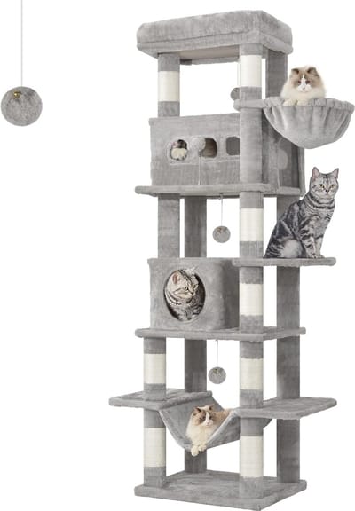 Lexium Krabpaal voor zware katten - Krabpaal voor grote katten - Stevige krabpaal - Geschikt voor grote en zware katten