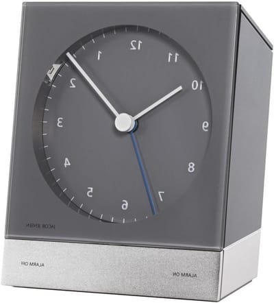 Analoge Wekker - Tafelklok Radio - Wakker Worden - Kwarts Uurwerk - 103 x 126 cm - Grijs