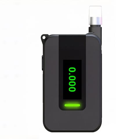 Digitale ademtest - Professionele ademtest - Handheld ademtest - Elektrochemische ademtest - Zeer nauwkeurige ademtest - Draagbaar - Zwart