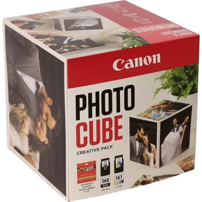 Canon Fotokubusset PG-560+CL-561 Origineel Combipack Zwart, Kleur, Wit, Roze fluorescerend 3713C011