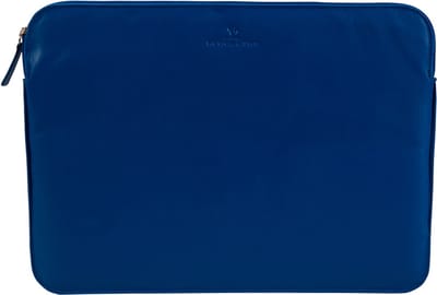 Blucactus- Leer Laptop Slieves - Laptophoes - 14/15 inch - Laptop Sleeve - Schok Resistent - Dames/ Heren- Blau/Blue-LS1004BL