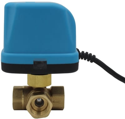Allecto - Elektrische klep 3 weg - Zoneventiel - Kogelkraan 1-1/2 inch - DC24V - Geschikt voor verschillende toepassingen - Zwart