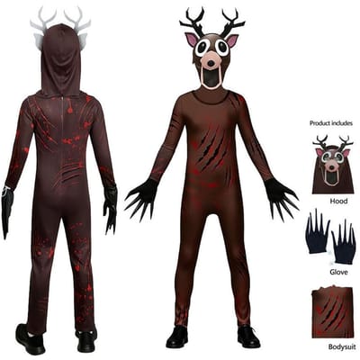 Cosplay Adulte Tenue Cerf Forêt 99 Nuits Impression 3D Costume Cosplay Halloween Carnaval Jeu Déguisement 110 black