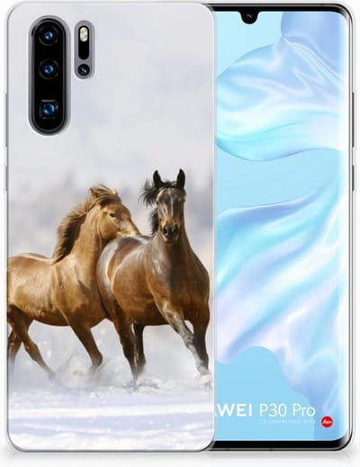 Huawei P30 Pro TPU Hoesje Paarden