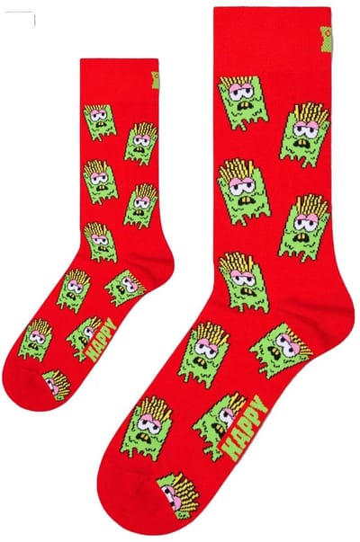 Zo Vader Zo Zoon/Dochter matching sokken Smelly Fries | 41 - 46 / 2-3 jaar | frietjes