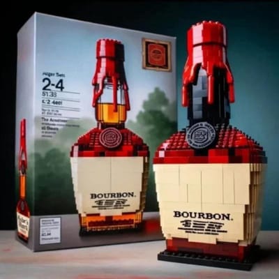 Bouwstenen whiskyfles geïmporteerde wijnfles decoratieset geavanceerd wijn cultureel baksteen speelgoed cadeau geef vrienden 2025 NIEUW NO BOX