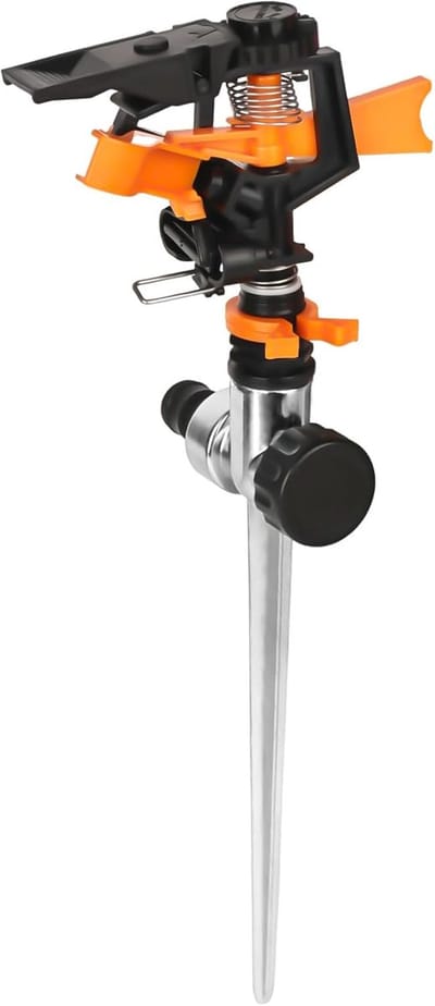 SnelShoppen - XTDMJ Tuinsproeier, Impuls Sprinkler voor Tuin en Gazon, 3/4 Inch Cirkel en Sector Sprinkler, Rotating Sprinkler Systeem met Snelle Aans