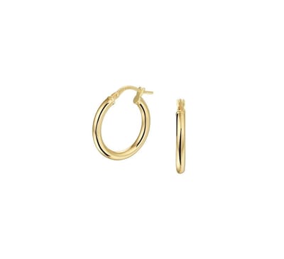 oorringen ronde buis 2.5 mm Zilgold (geel met zilverkern) 5000205