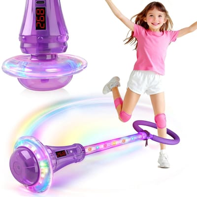 YYchan Dance Wheel - Swing wiel met licht - geïntegreerde teller - telt rotaties tijdens het bewegen - Paars