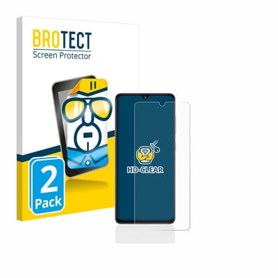 BROTECT - Screenprotector voor Samsung Galaxy A41 - Folie Beschermfolie transparant 2 Stuks