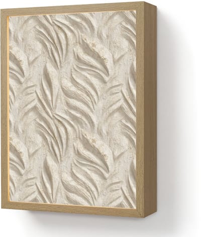 Wandlamp 30x40 cm - Oplaadbaar - Textuur - Reliëf - Beige - Wandlampen binnen woonkamer - Slaapkamer lamp - Decoratieve nachtlamp - Vloerlamp draadloos