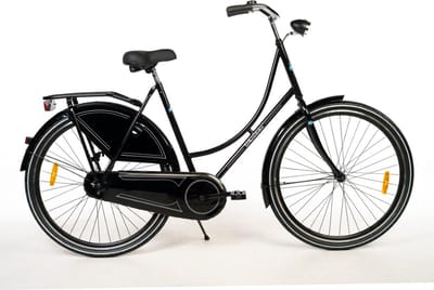 Wheelerz omafiets 28 inch zwart met voordrager