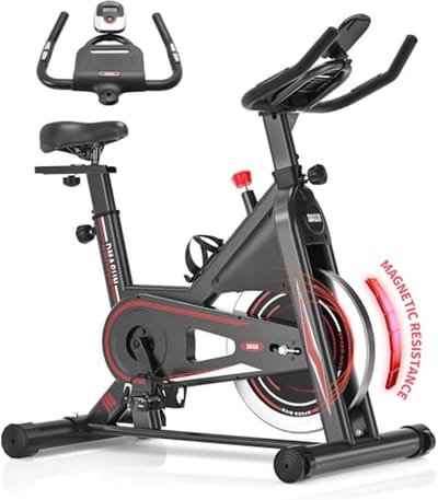 Hometrainer met magnetische weerstand en LCD-monitor voor cardiotraining