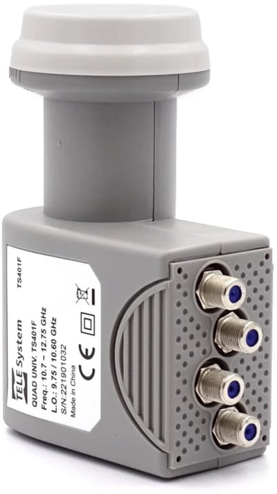 TELE System TS401F - Quad Konwerter - HD Digitale Signaalontvangst - Weerbestendig